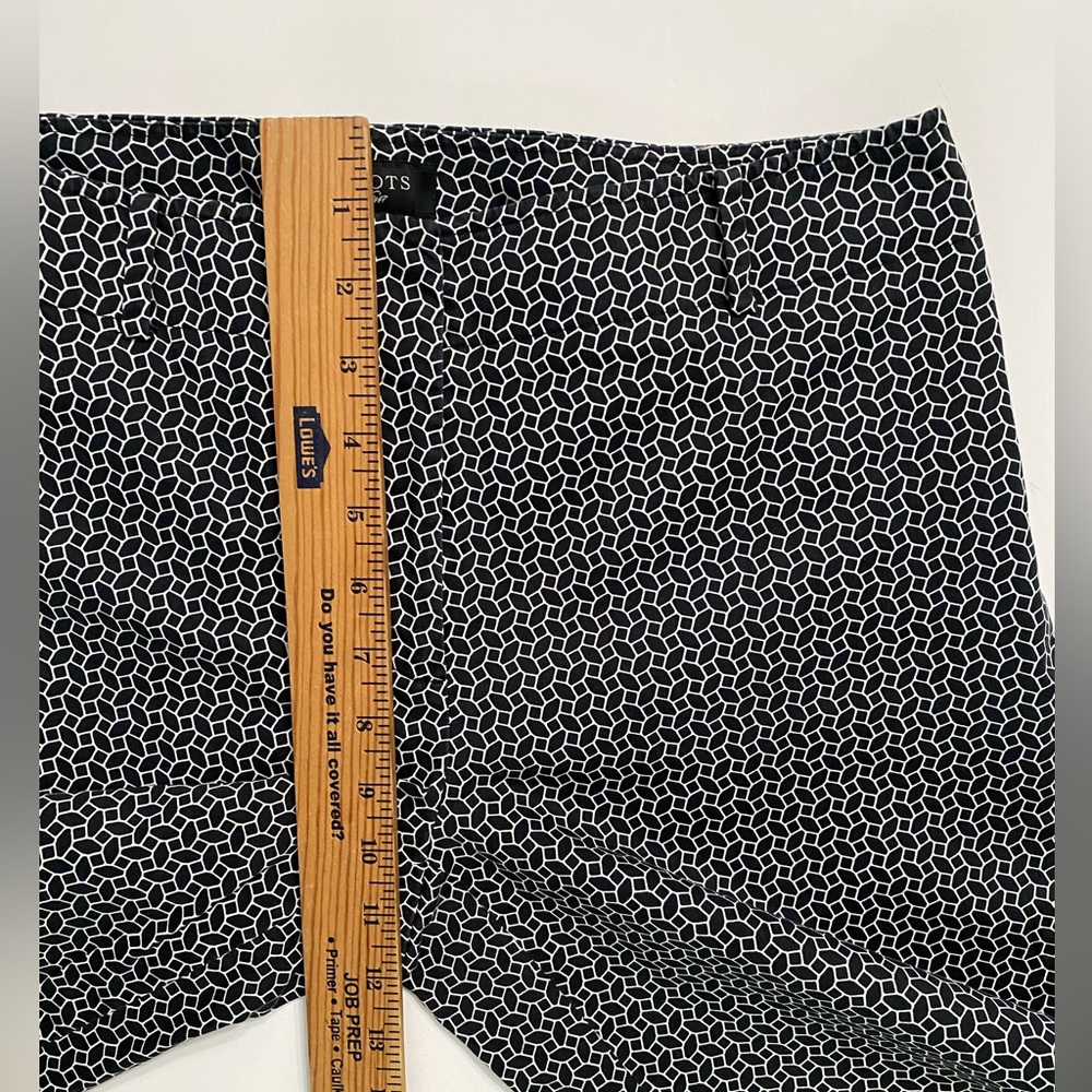Talbots Black Geometric Pattern Pants (Stretch), … - image 3